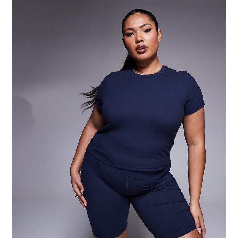 4505 Curve Icon soft touch studio baby t-shirt in midnight navy 106137328