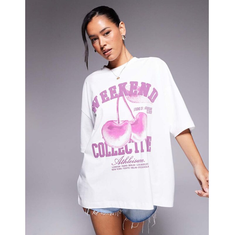 ASOS Weekend Collective Weekend Collective oversized t-shirt with 106141317