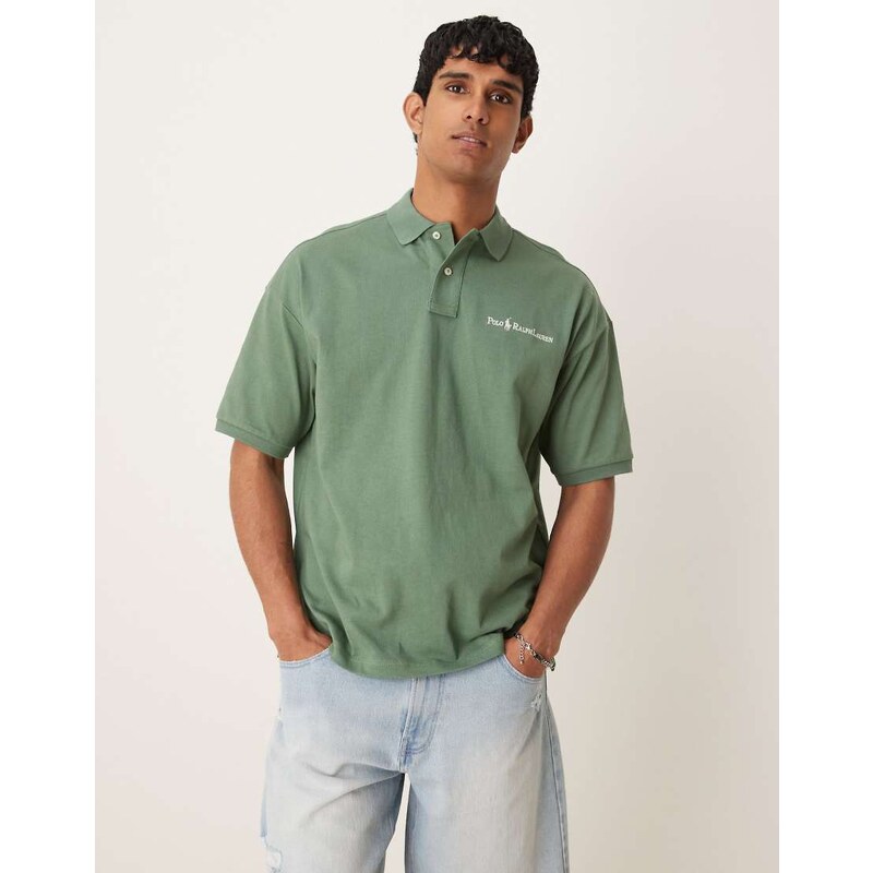 Polo Ralph Lauren icon script logo relaxed fit jersey polo in
