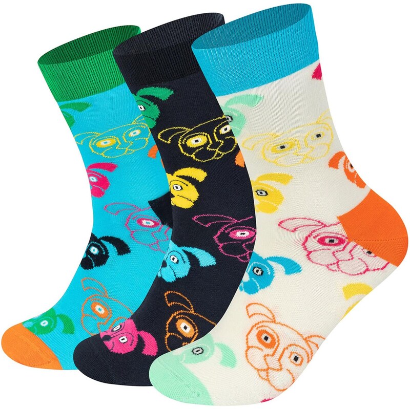 Happy Socks Ponožky Bavaria Edition aqua modrá / korálová / černá / 92365065