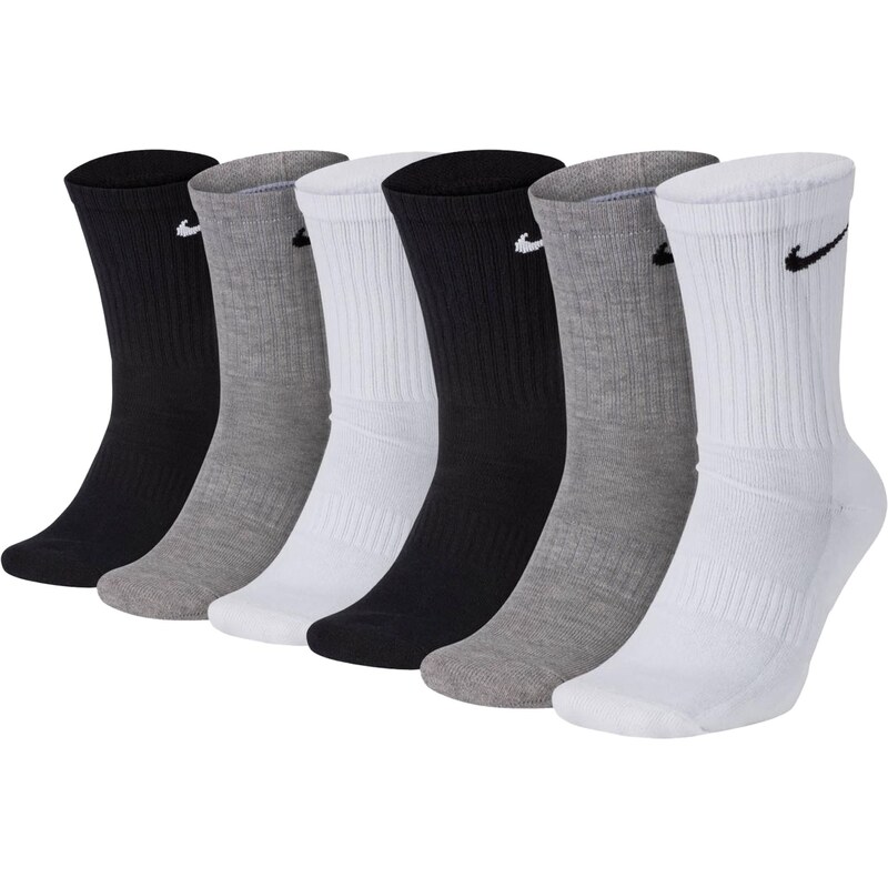 NIKE Sportovní ponožky šedý melír / černá / bílá