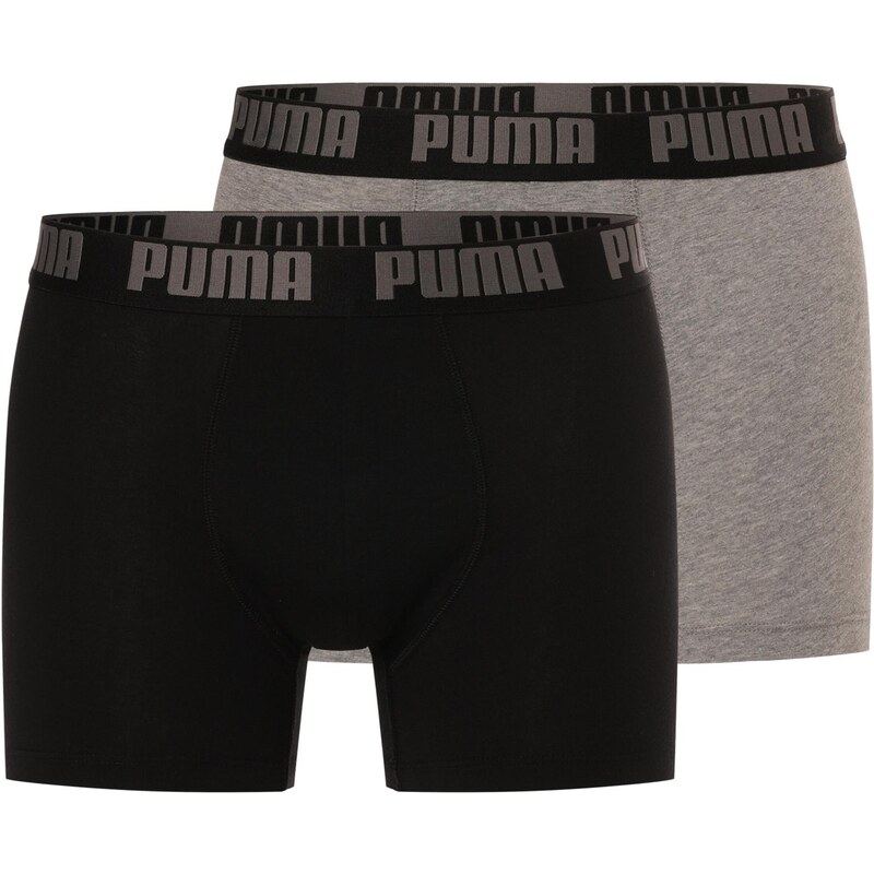 PUMA Boxerky šedobéžová / černá