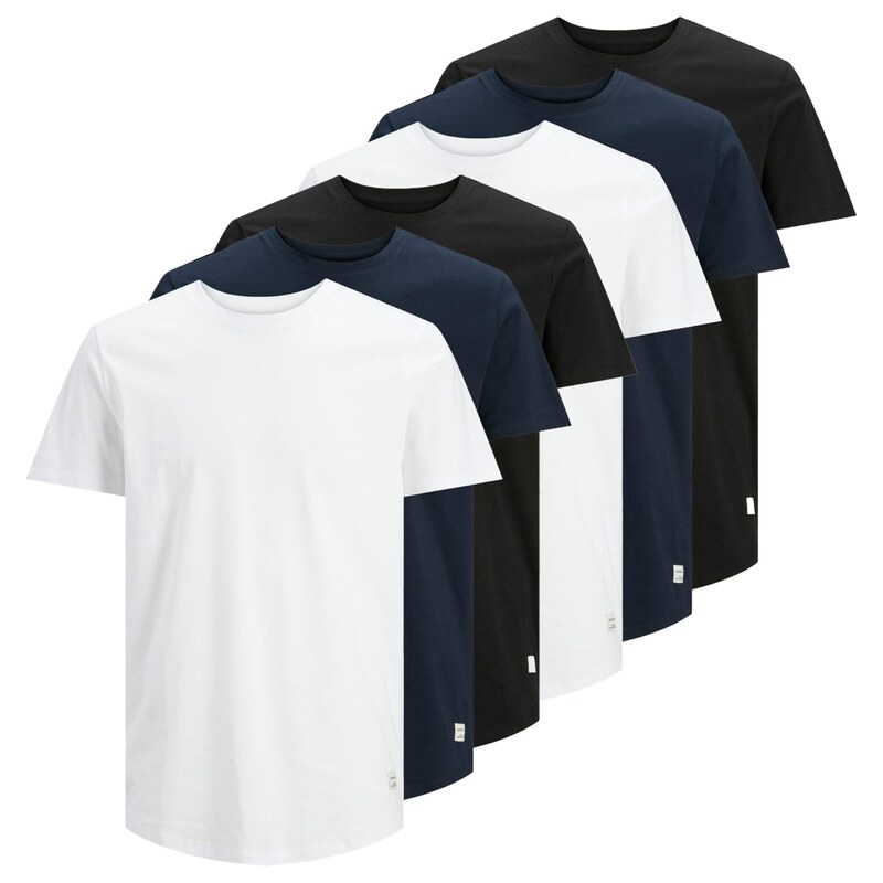 JACK & JONES Tričko modrá / černá / bílá