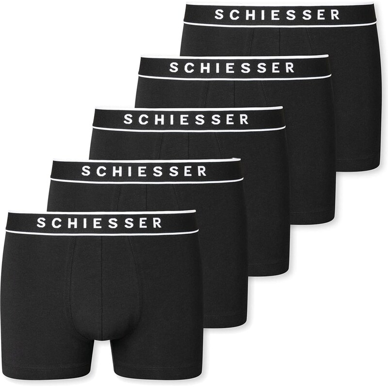 SCHIESSER Boxerky černá / bílá