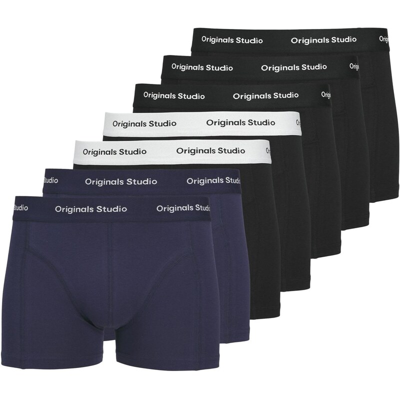 JACK & JONES Boxerky noční modrá / černá
