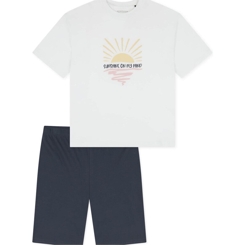 SCHIESSER Pyžamo Teens Nightwear černá / bílá