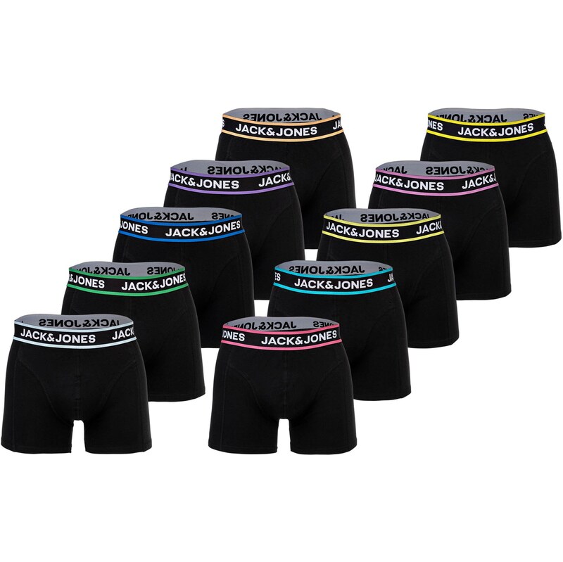JACK & JONES Boxerky aqua modrá / rezavě hnědá / meruňková /