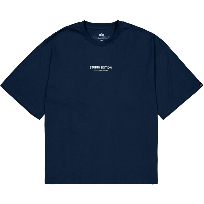 ALPHA INDUSTRIES Tričko Studio Edition BP marine modrá / šedá /