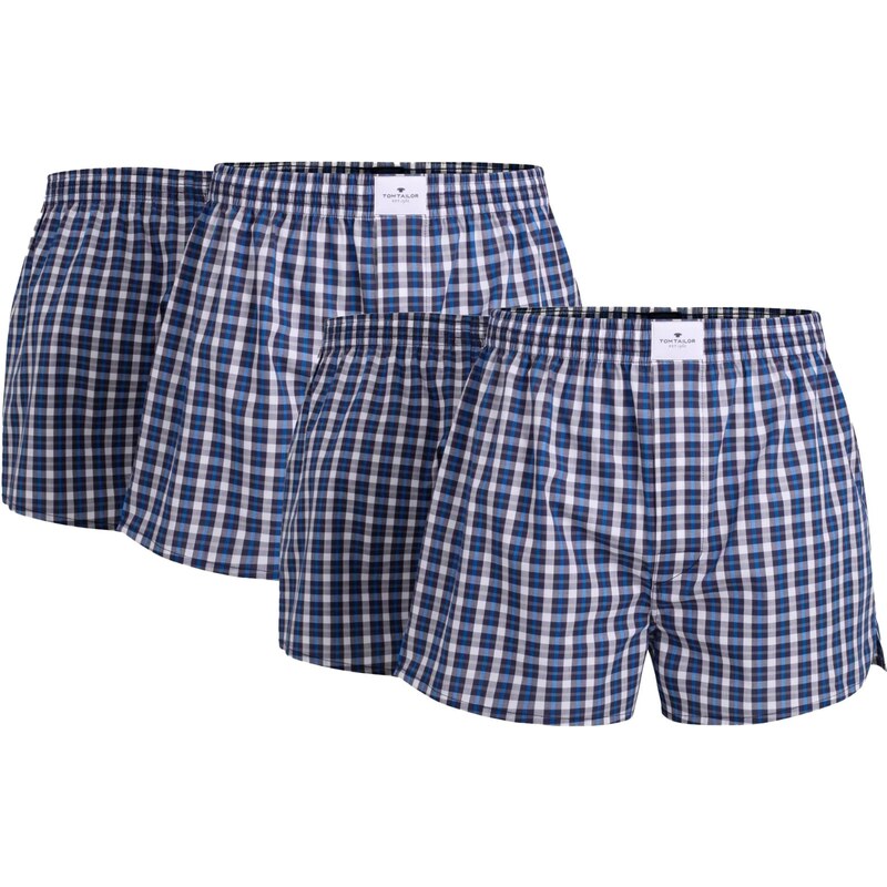 TOM TAILOR Boxerky modrá / bílá