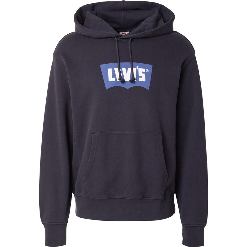 LEVIS  Mikina Premium Graphic královská modrá / černá / bílá