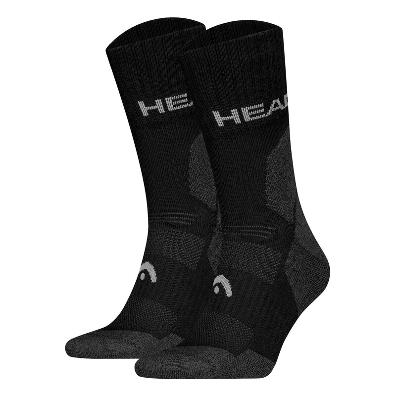 HEAD Sportovní ponožky šedá / černá