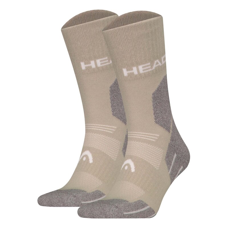 HEAD Sportovní ponožky šedobéžová / barvy bláta / bílá