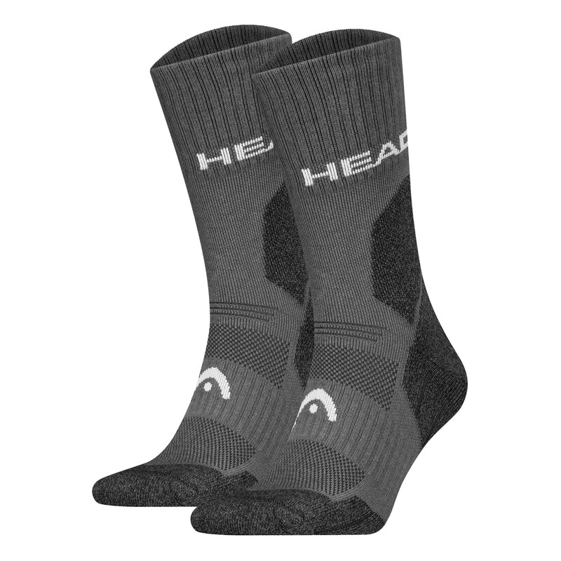 HEAD Sportovní ponožky tmavě šedá / černá / bílá