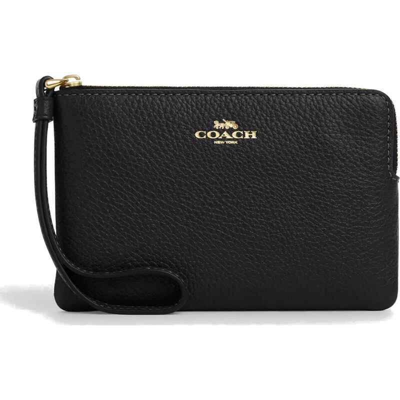 Coach Peněženka Coach Corner Zip Wristlet In pebbled leather