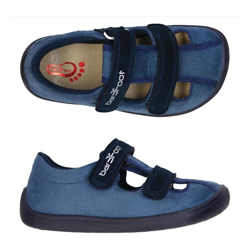 Barefoot sandály Bar3foot Elf Sandal 3BE25/6R - Modrá