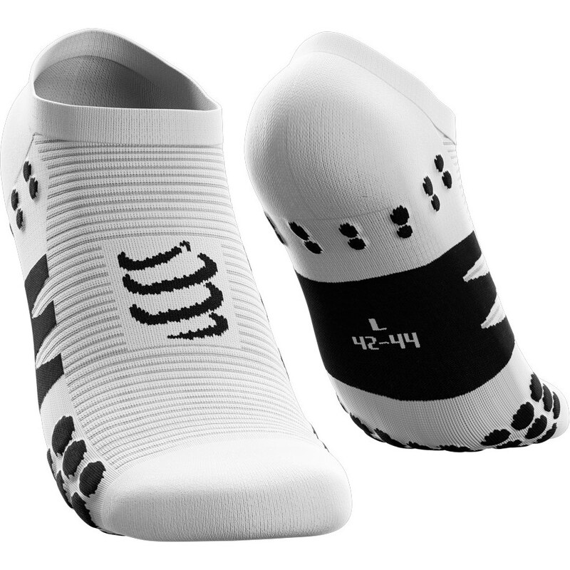 Kompresní běžecké ponožky Compressport No Show Socks - White