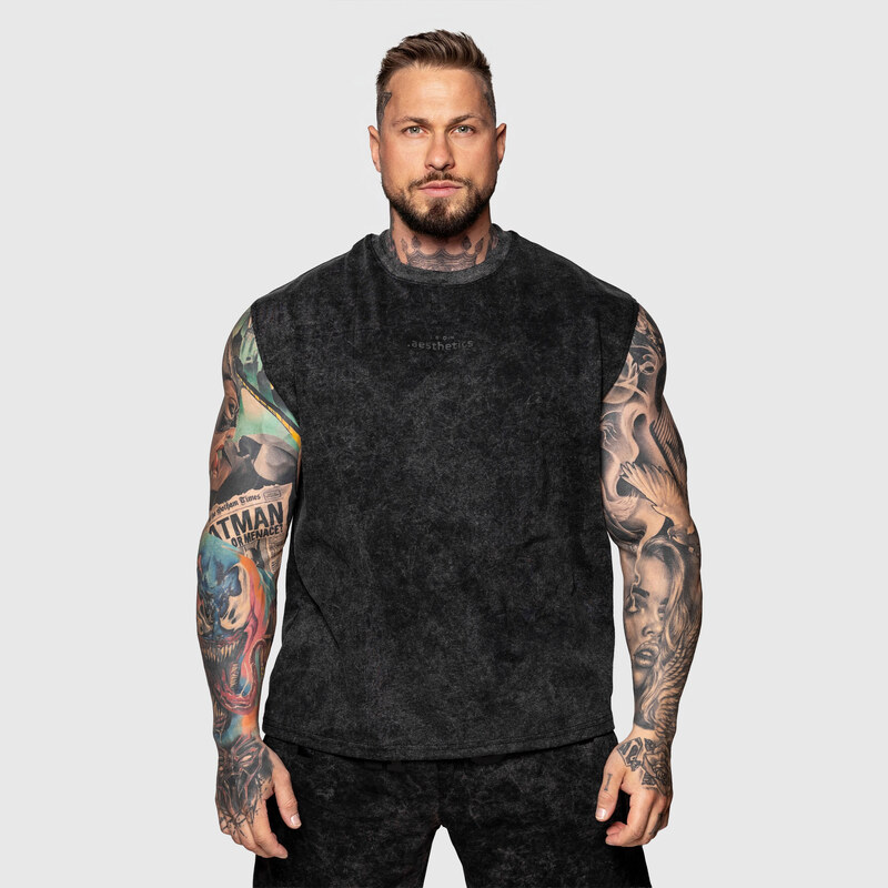Tílko Iron Aesthetics Muscle Tee, washed black