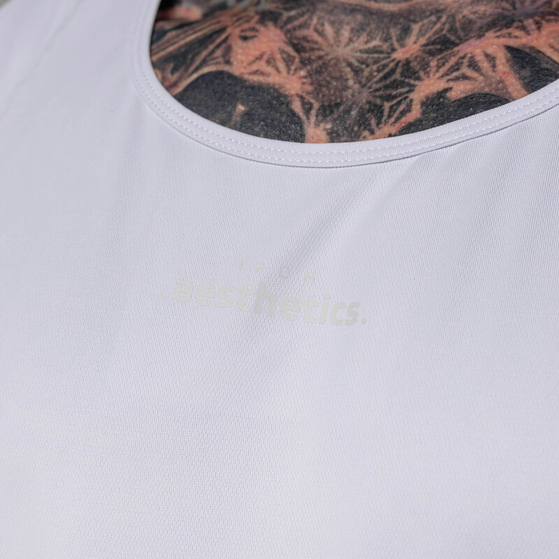 Pánské funkční tílko Iron Aesthetics Camo Mesh, bílé