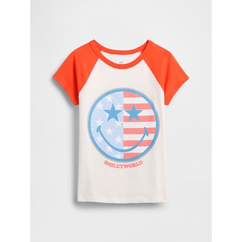 GAP Dívčí Dětské tričko Gap × SmileyWorld Americana 781890-00
