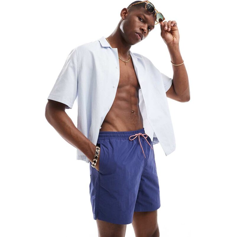 Farah colbert swim shorts in mid blue