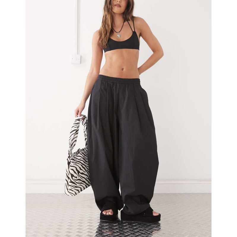 COLLUSION balloon leg trouser in black 107043901