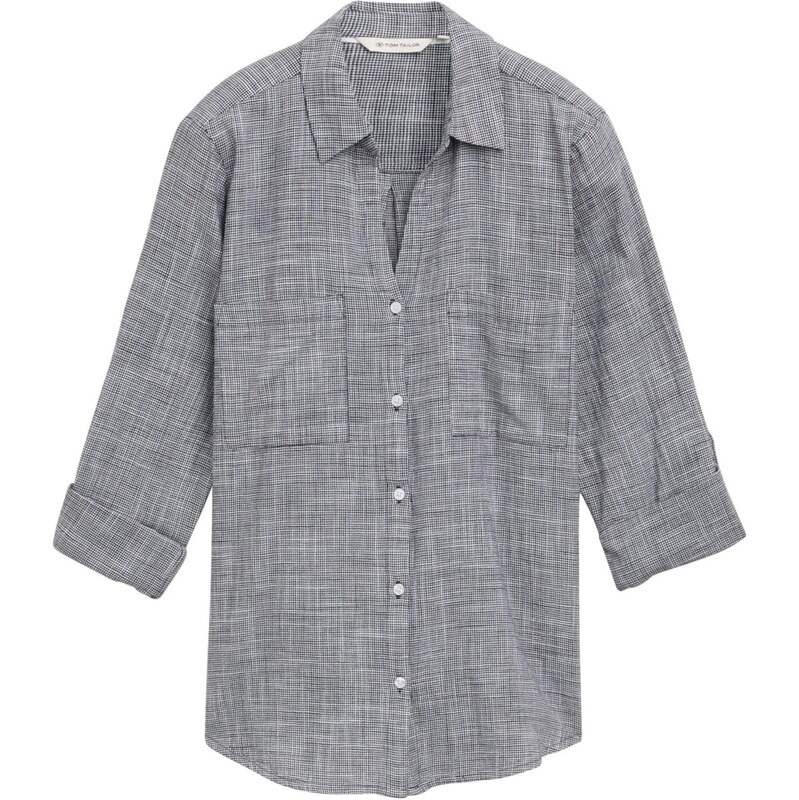 TOM TAILOR Halenka marine modrá / bílá 106492631