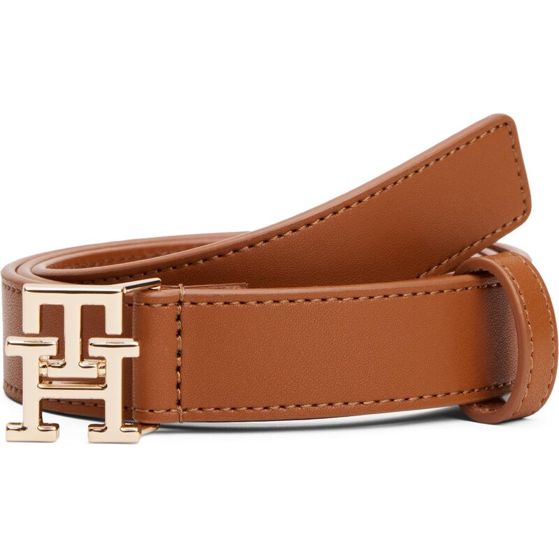 TOMMY HILFIGER Opasek TH Monogram Plaque Buckle koňaková