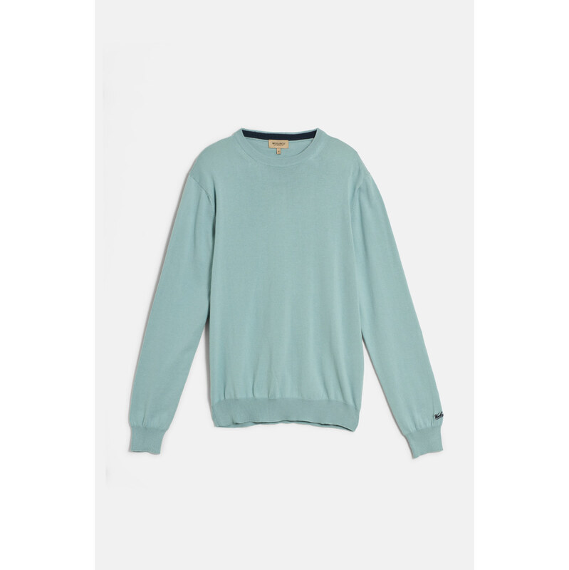 SVETR WOOLRICH LOGO COTTON CREWNECK