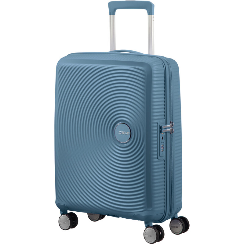 American Tourister SOUNDBOX SPINNER 55 EXP Stone Blue