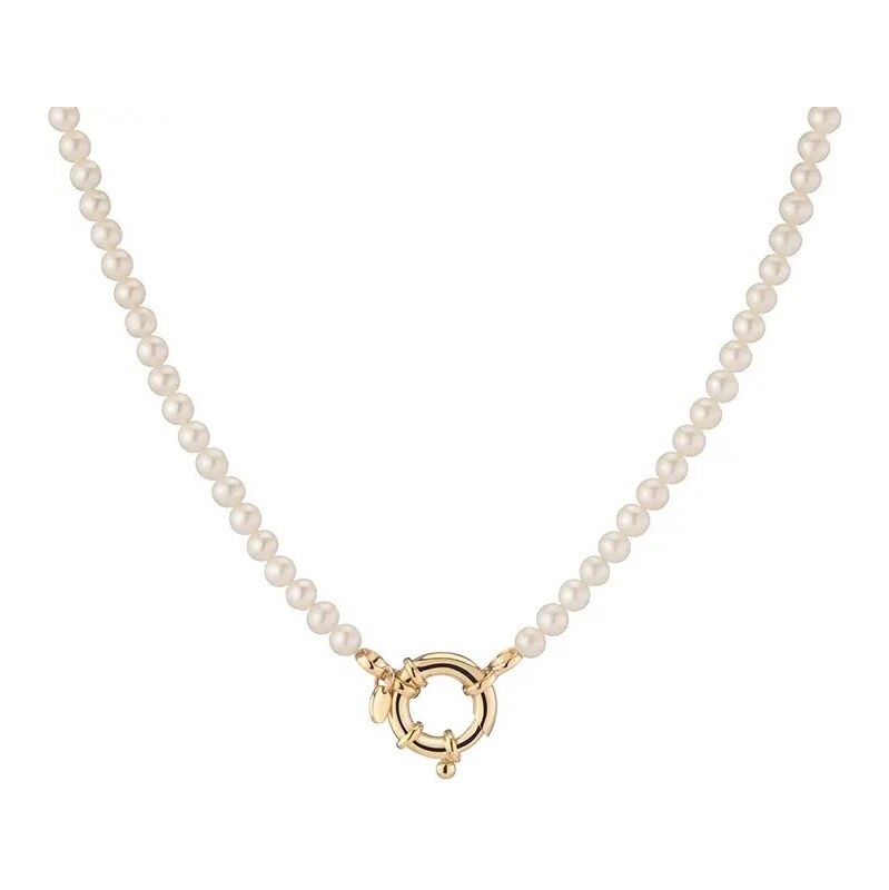 Elenys pozlacený perlový náhrdelník Clara 18K žluté zlato Perla 5A 106178244