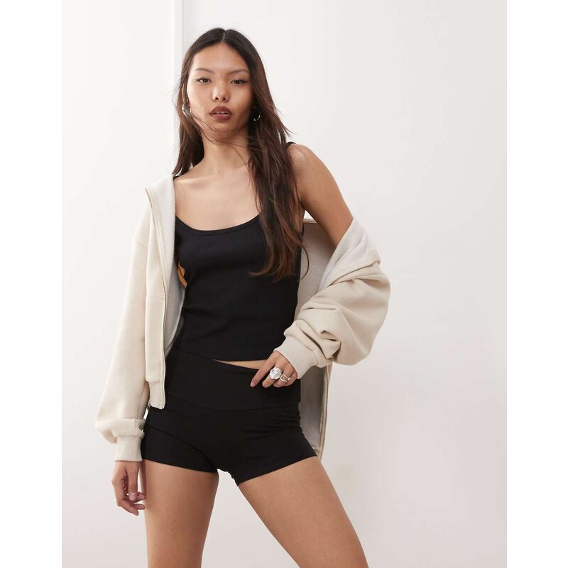 Weekday jersey hot pants in black