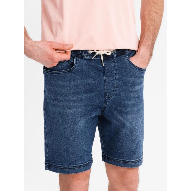 Ombre Clothing Pánské modré džínové šortky V2 SRDS-0192