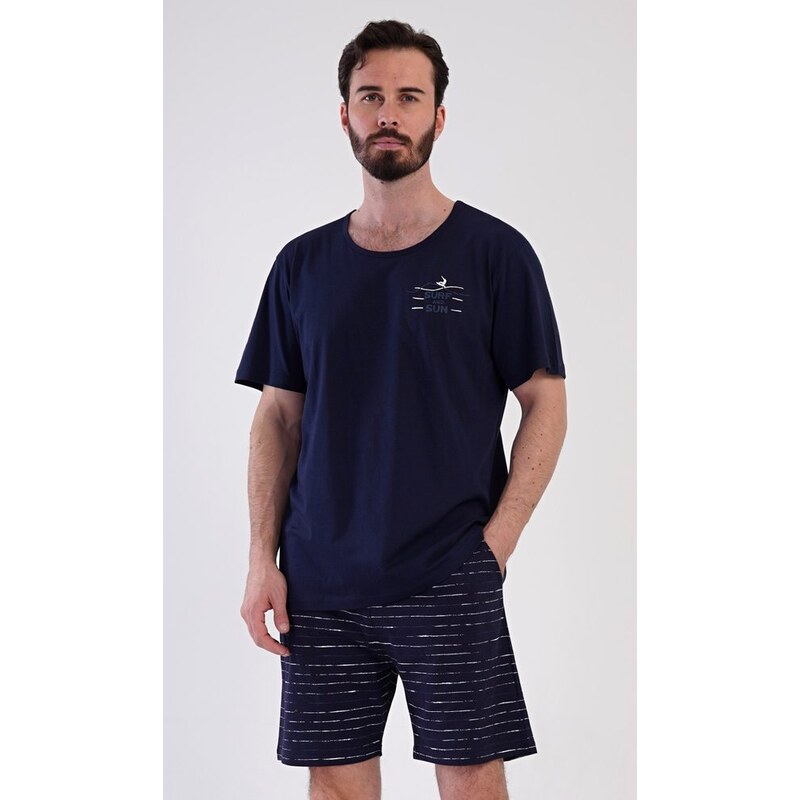 Tmavě modré pánské krátké pyžamo Surf