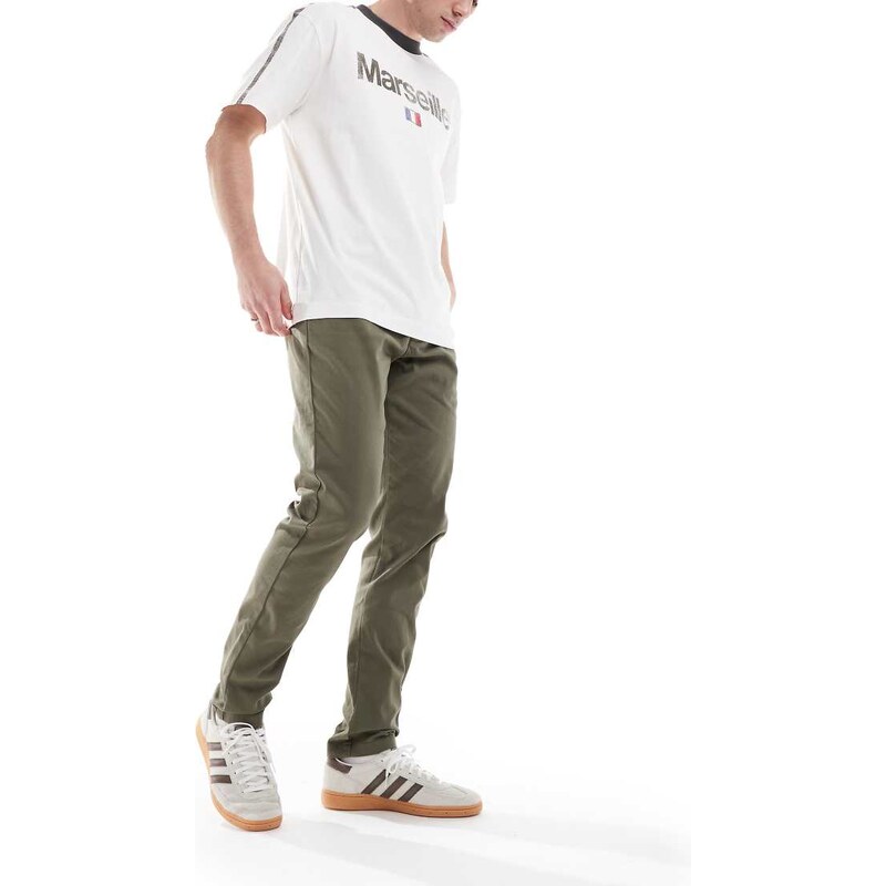 ASOS DESIGN skinny chinos in khaki-Green