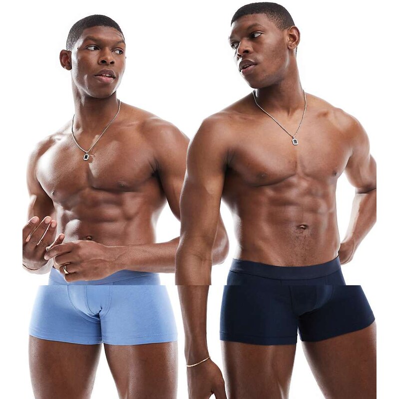ASOS DESIGN 2 pack trunks in blue and navy - MULTI 106208573