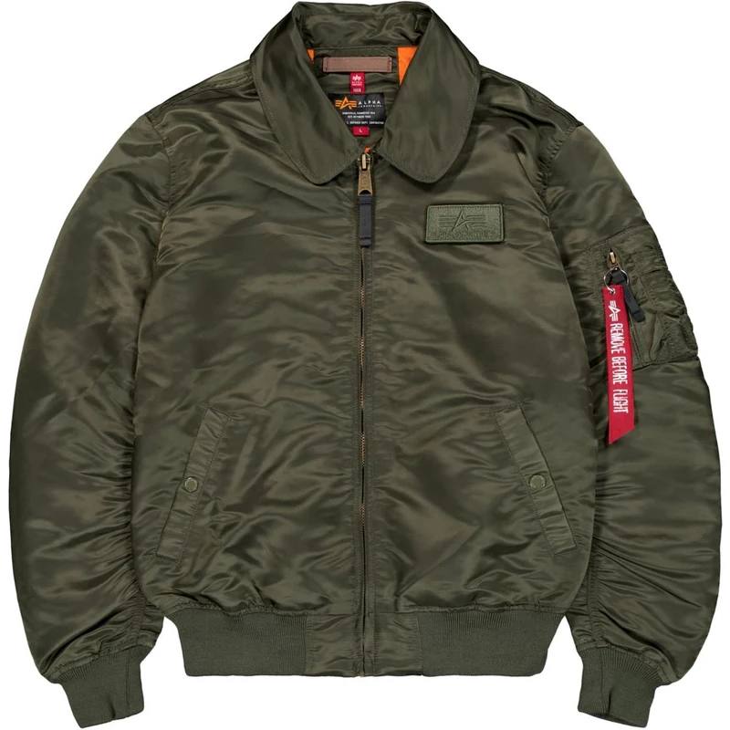 ALPHA INDUSTRIES Přechodná bunda 'Flying Tigers' olivová / oranžová