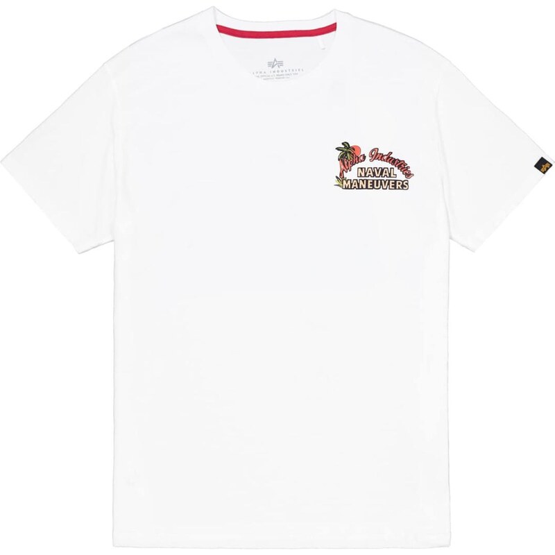 ALPHA INDUSTRIES Tričko Naval tělová / světlemodrá / žlutá /