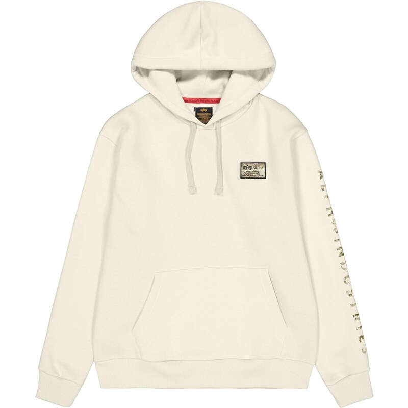 ALPHA INDUSTRIES Mikina khaki / přírodní bílá