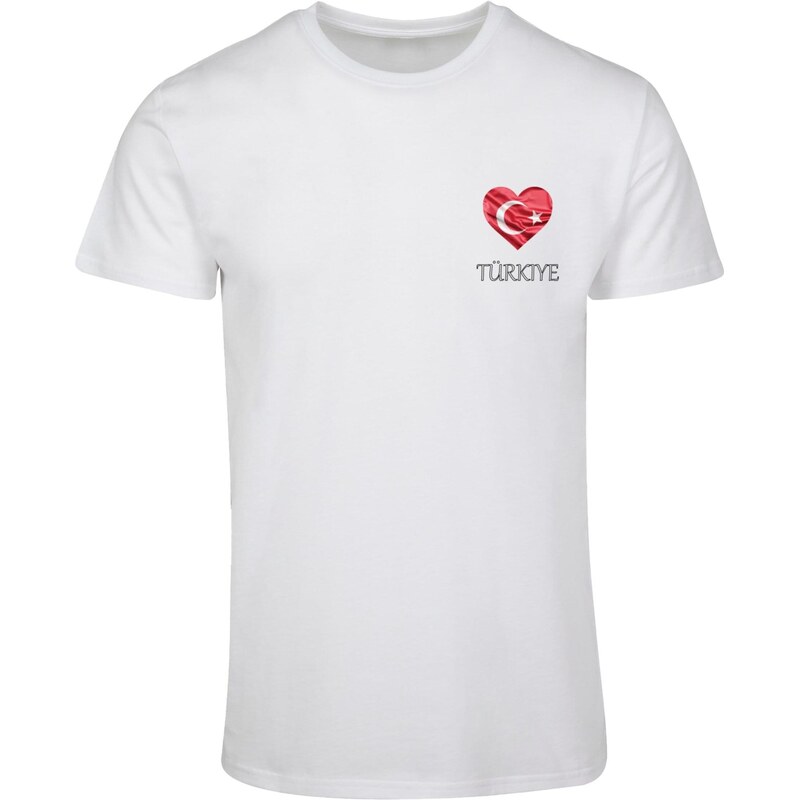 Merchcode Tričko Football - Turkey červená / černá / bílá