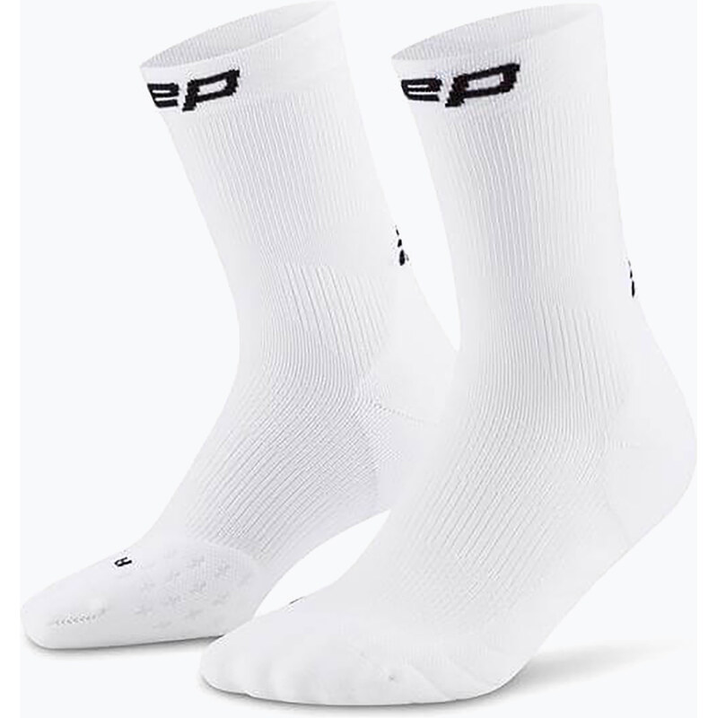 Dámské kompresní ponožky CEP Run Mid Cut 5.0 white