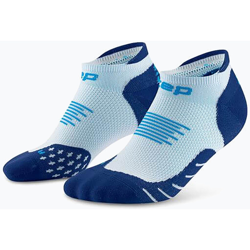 Pánské kompresní ponožky CEP Run No Show 5.0 ice/blue