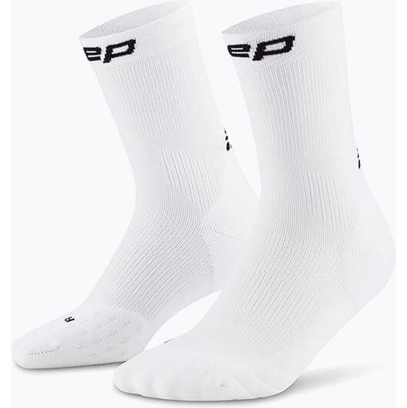 Pánské kompresní ponožky CEP Run Mid Cut 5.0 white