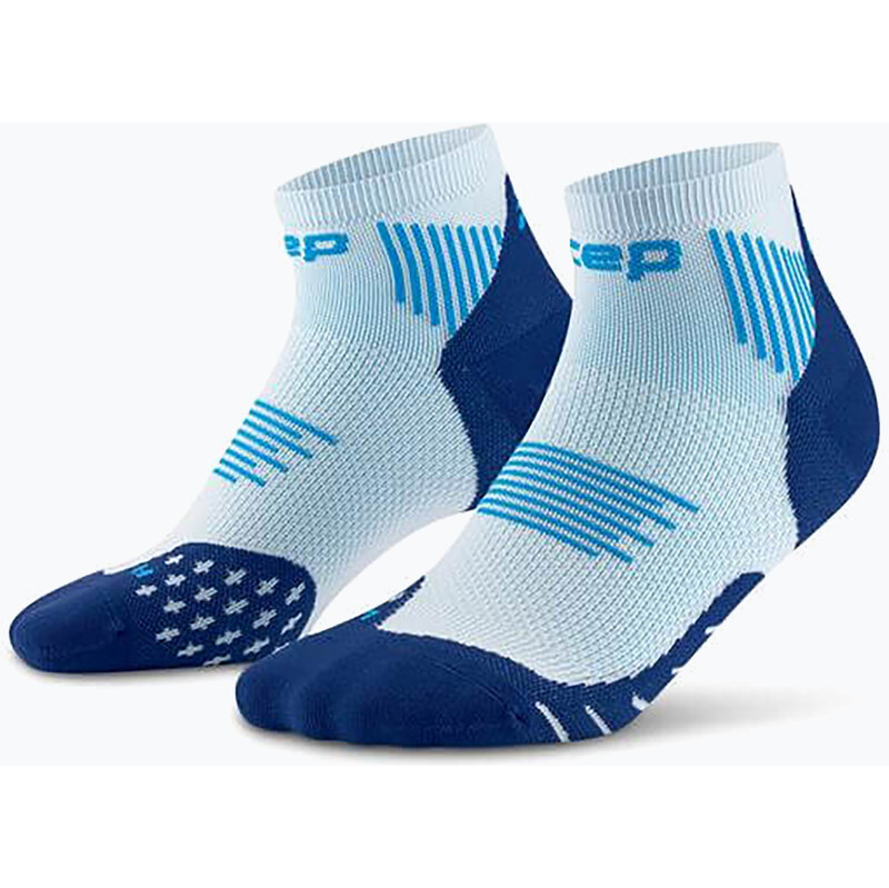 Dámské kompresní ponožky CEP Run Low Cut 5.0 ice/blue