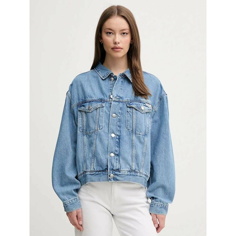 Calvin Klein dámská modrá džínová bunda