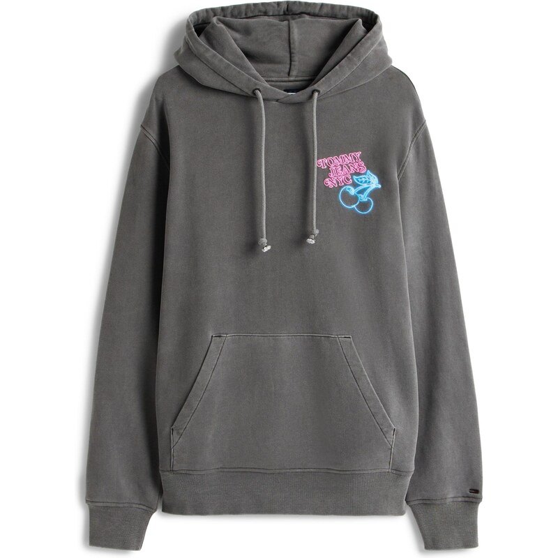 Tommy Jeans Mikina NOVELTY FAIR azurová / pink / černá