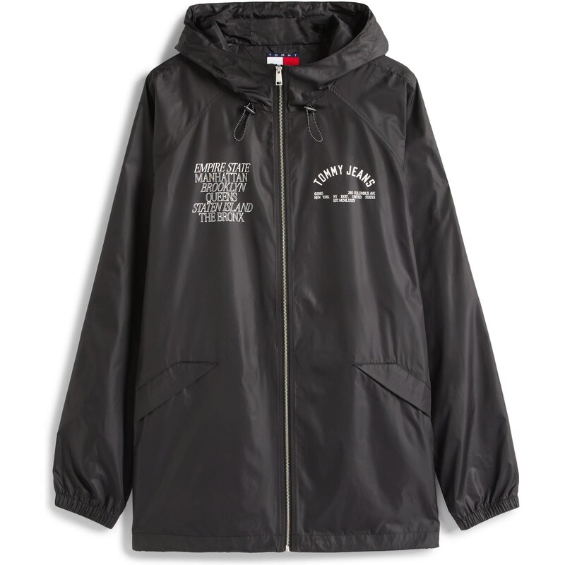 Tommy Jeans Přechodná bunda černá / offwhite