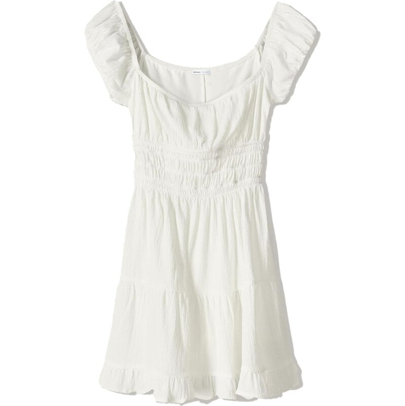 Bershka Letní šaty offwhite