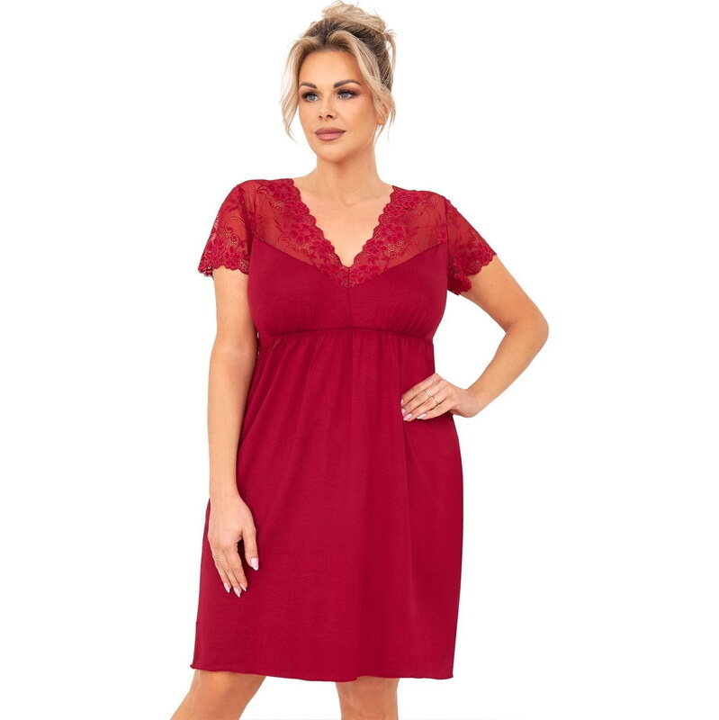 Noční košile DONNA LIVIA vínová