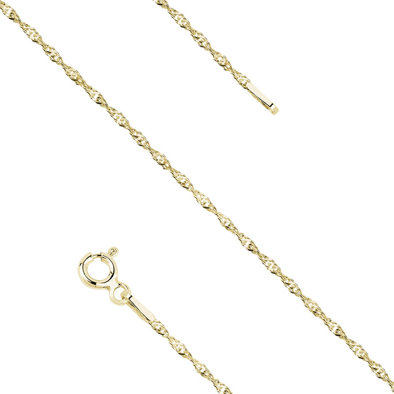 Olivie Stříbrný 18cm náramek SINGAPUR GOLD 7543 83915854