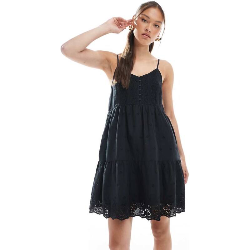 Levis broderie cami mini dress in black 115543338